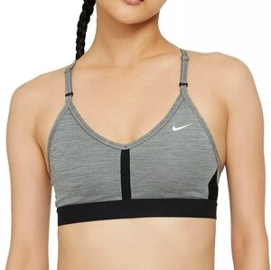 Nike Dri-FIT Indy sports bra light support gray black Activewear